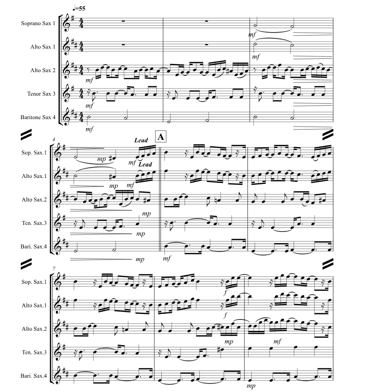 玛丽，你可知道 肯尼斯版 SATB 萨克斯四重奏 总谱+分谱 有试听