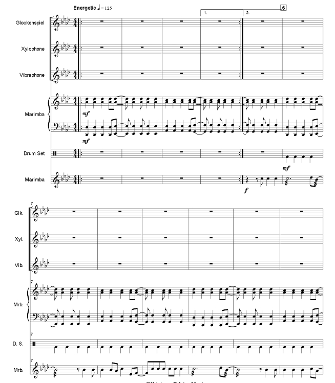 生命万岁 Viva La Vida 克里斯琳版 打击乐合奏 总谱+分谱 有试听