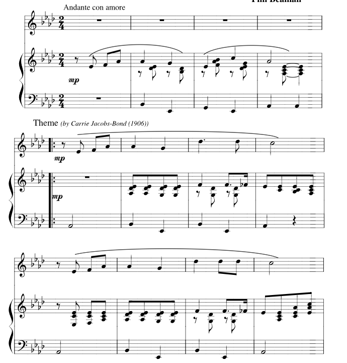 真爱不渝 菲尔版 马林巴钢琴 总分谱 有试听