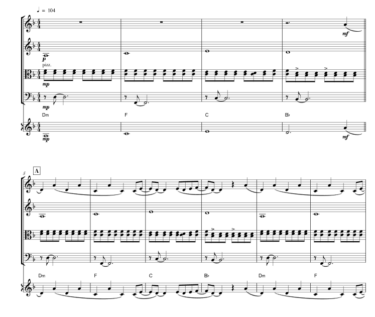 破碎球 麦莉 弦乐四重奏 总谱+分谱 有试听