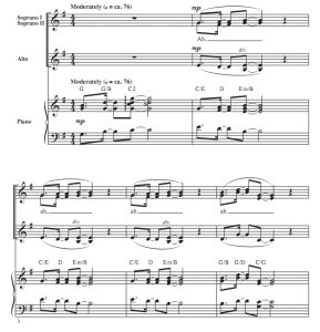 商品为SSA 三声部合唱线谱 碧梨 海洋之眼  童声女声合唱SSA+钢琴谱 有试听-云音圈