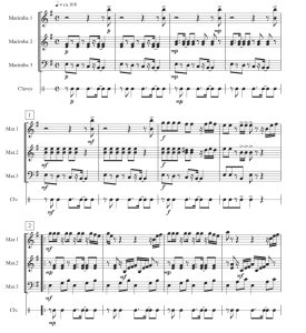 磨咖啡 3马林巴+打击乐重奏 总谱+分谱 有试听-云音圈