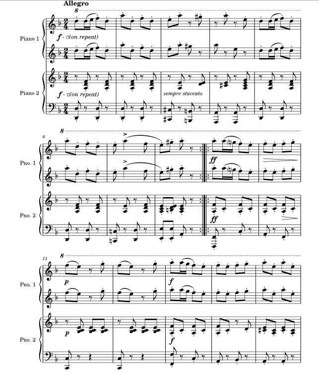 第六回旋曲  四手联弹 有试听