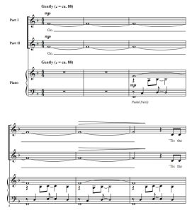 商品为SA 二声部合唱线谱 简单的礼物  爱默生版 童声女声合唱谱 有试听-云音圈