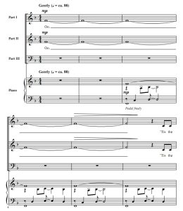 商品为SAB 三声部合唱线谱 简单的礼物  爱默生版 混声合唱谱 有试听-云音圈