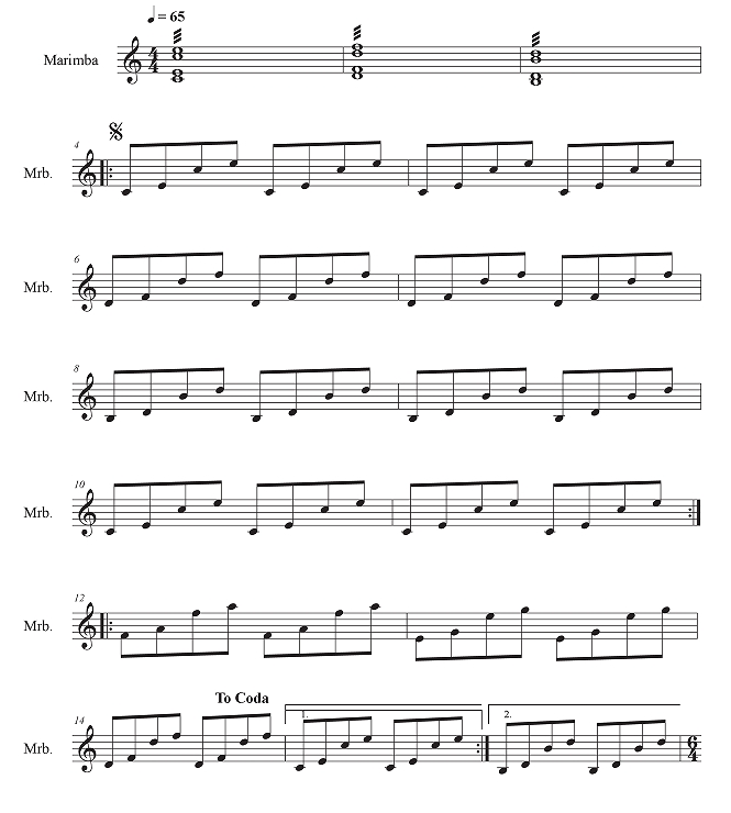 简约曲 阿图罗版 马林巴独奏  有试听