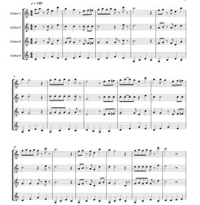 红鼻子驯鹿鲁道夫 海森堡版 吉他四重奏 总谱+分谱 有试听-云音圈