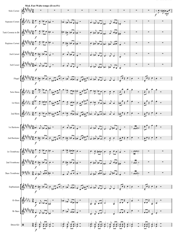 标价非售价 绮丽碧彬 克里斯版 铜管乐队 总谱+分谱 有试听