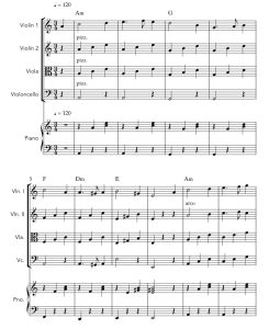 绿袖子 弦乐四重奏+钢琴 总谱+分谱 有试听-云音圈