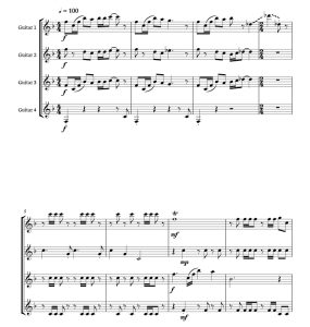 美国队长进行曲 海森堡版 吉他四重奏 总谱+分谱 有试听-云音圈