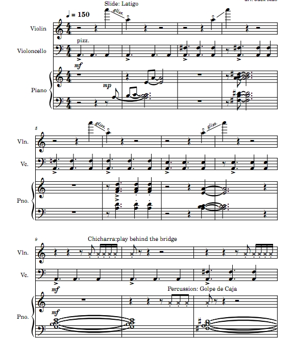 自由探戈 小提琴大提琴钢琴总分谱 有试听