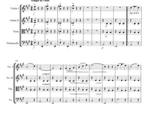 舞会 第二华尔兹 莫妮卡版 弦乐四重奏 总谱+分谱 有试听-云音圈