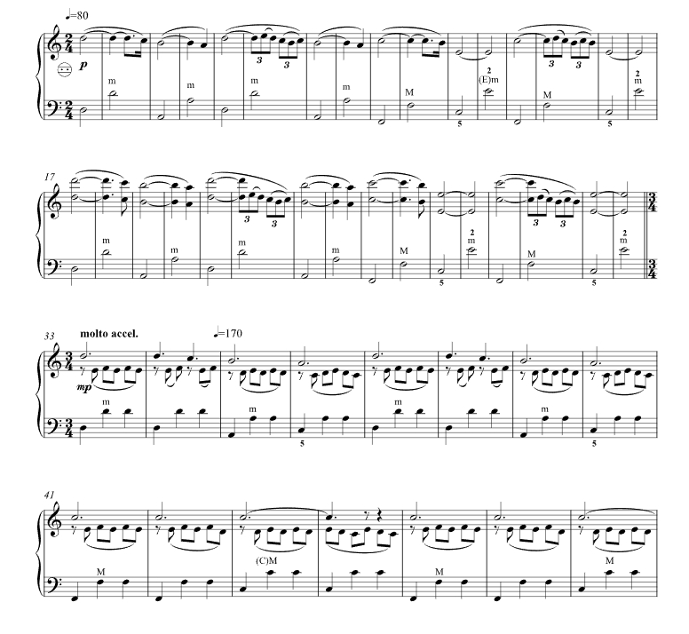 艾米丽的圆舞曲 乔恩版 手风琴独奏谱 有试听