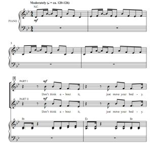 商品为SA 二声部合唱线谱 花生大电影 Better When I'm Dancin' 贝克版 童声女声合唱谱 有试听-云音圈