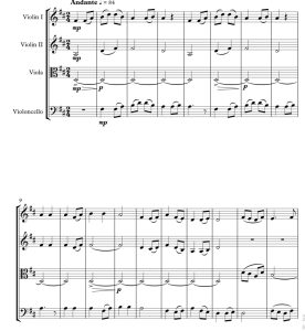 茉莉花 雪莉版 弦乐四重奏 总谱+分谱 有试听-云音圈