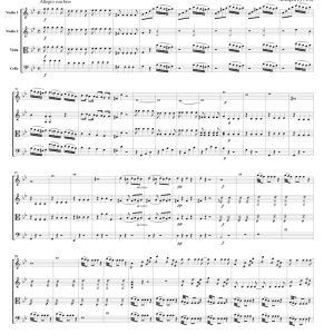 莫扎特第25交响曲 第一乐章 弦乐四重奏 总谱+分谱 有试听-云音圈