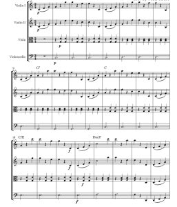 蓝色多瑙河圆舞曲 索勒版 弦乐四重奏 总谱+分谱 有试听-云音圈