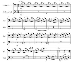 标价非售价 贝多芬 月光奏鸣曲 第一乐章 戴维版 大提琴二重奏 总分谱 有试听-云音圈