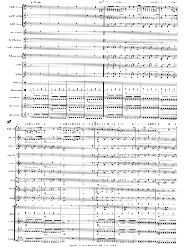 标价非售价 跳舞猴子 约翰版 铜管乐队总谱+分谱 有试听