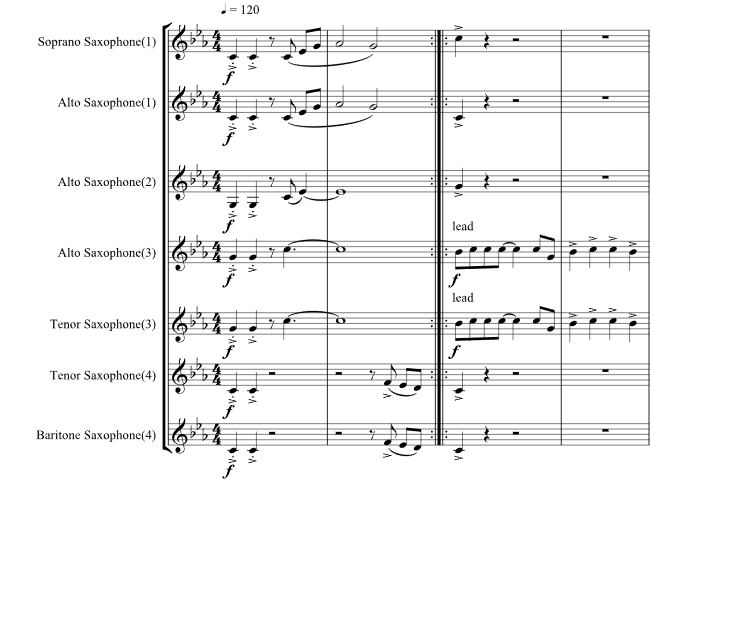 这是我的人生 路易莎版 SATB 萨克斯四重奏 总谱+分谱 有试听