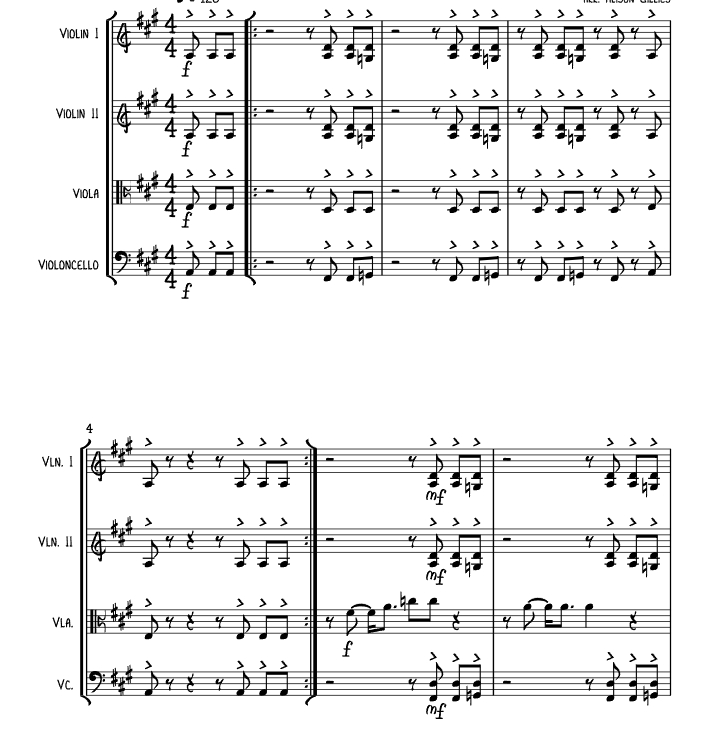 通往地狱的高速公路 艾莉森版  弦乐四重奏 总谱+分谱 有试听