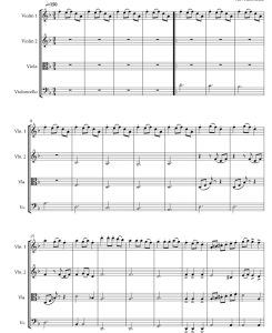 铃儿响叮当 布里托版 弦乐四重奏 总谱+分谱 有试听-云音圈