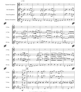 铃儿响叮当 Jingle Bells 肯尼斯版 SATB萨克斯四重奏 总谱+分谱 有试听-云音圈