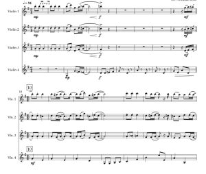 铃儿响叮当 爵士版 布里托版 小提琴四重奏 总谱+分谱 有试听-云音圈