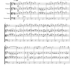 铃儿响叮当 爵士版 弗里亚斯版 弦乐四重奏 总谱+分谱 有试听-云音圈