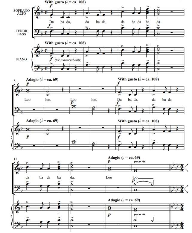 商品为SATB 四声部合唱线谱 阿卡贝拉序曲串烧 贝克版 无伴奏混声合唱谱 有试听