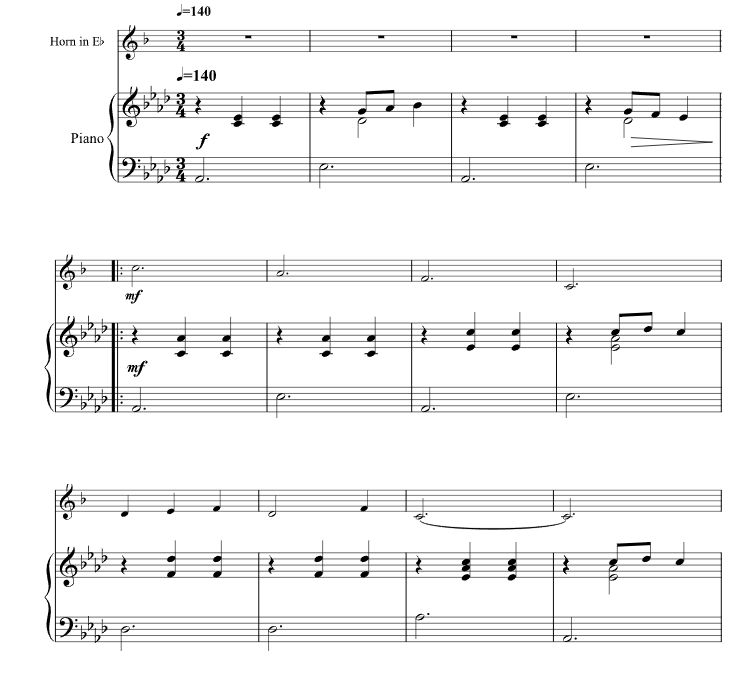 雏菊铃铛 蒂姆版 圆号钢琴 总分谱 有试听