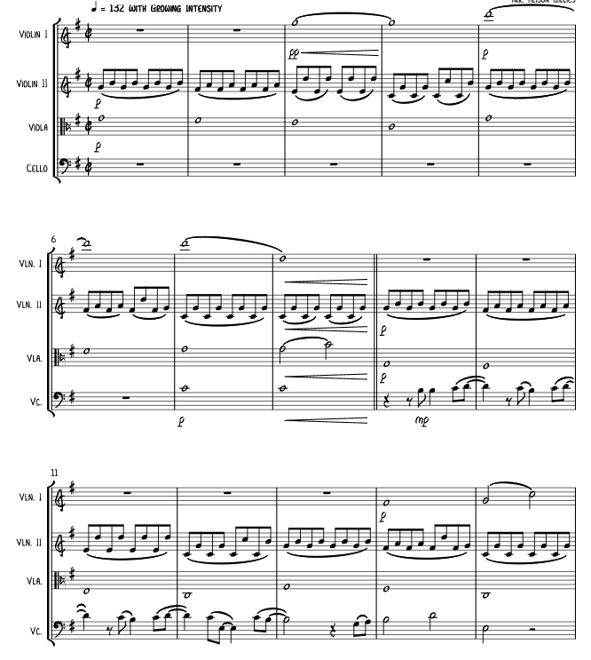 马戏之王 插曲  吉利斯版 弦乐四重奏 总谱+分谱 有试听