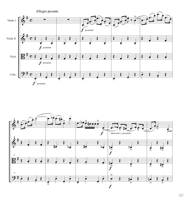 骑士之舞 马拉尼版 弦乐四重奏 总谱+分谱 有试听