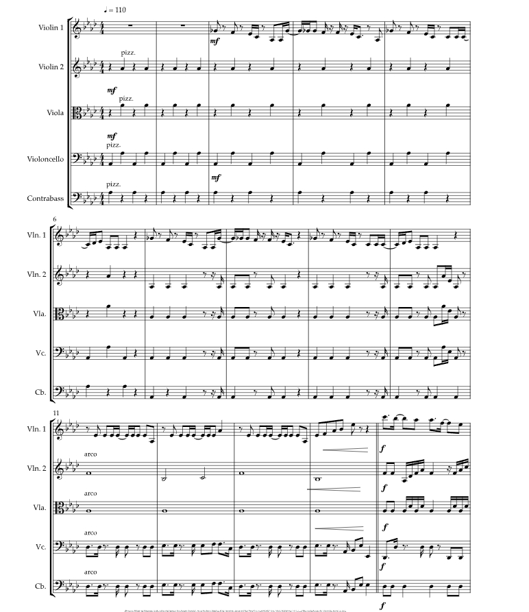 黄油 马修版 弦乐五重奏 总谱+分谱 有试听