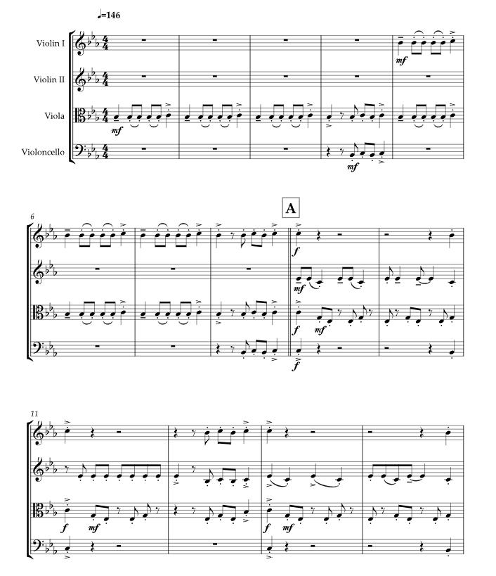 Apt. 戴维官方原版 弦乐四重奏 总谱+分谱 有试听