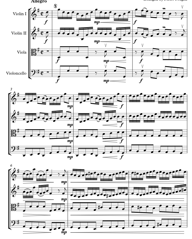 标价非售价 G 大调快板 Op. 1 彼得罗官方原版 弦乐四重奏 总谱+分谱 有试听-云音圈