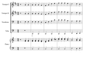 标价非售价 共和国战歌 若・阿劳霍版 铜管四重奏+钢琴 总谱+分谱 有试听-云音圈