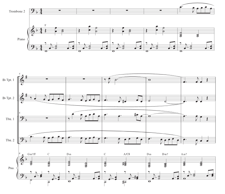 叮当！欢乐满云霄 斯蒂芬版 铜管四重奏+钢琴 总谱+分谱 有试听