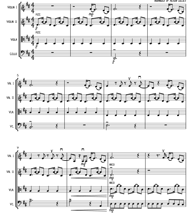 同羽之鸟 艾莉森官方原版 弦乐四重奏 总谱+分谱 有试听