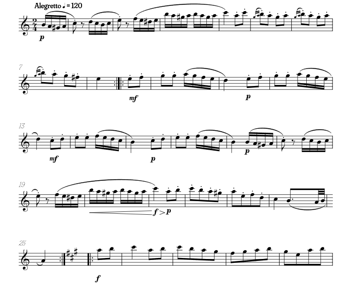 土耳其进行曲 长笛独奏 有试听