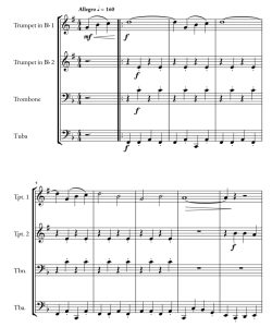 标价非售价 圣徒进行曲 若纳坦版 铜管四重奏 总谱+分谱 有试听-云音圈