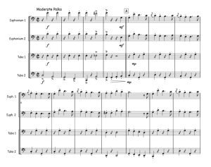 标价非售价 圣诞欢乐波尔卡 蒂姆版 铜管四重奏 总谱+分谱 有试听-云音圈