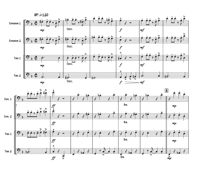 大青蛙布偶秀主题曲 蒂姆版 铜管四重奏 总谱+分谱 有试听