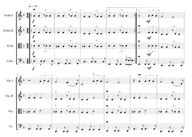 她如此可爱 凯瑟琳官方原版 弦乐四重奏 总谱+分谱 有试听