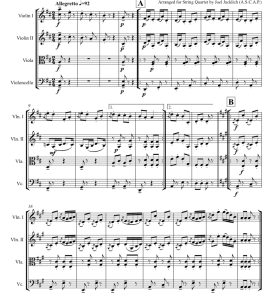 标价非售价 安娜波尔卡 Op. 117 乔尔官方原版 弦乐四重奏 总谱+分谱 有试听-云音圈