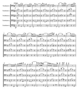 标价非售价 巴赫《咏叙调》 安德官方原版 长号五重奏 总谱+分谱 有试听-云音圈