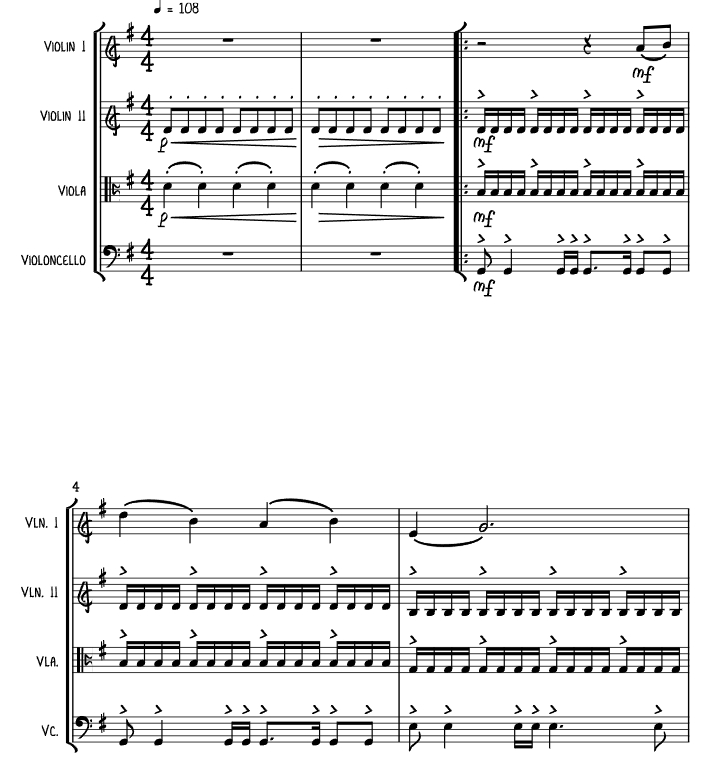 布里奇顿 主题乐 艾莉森官方原版 弦乐四重奏 总谱+分谱 有试听