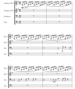 标价非售价 平凡人生 乔纳坦版 铜管四重奏 总谱+分谱 有试听-云音圈