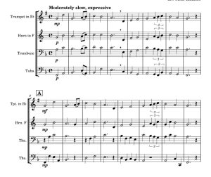 标价非售价 情不自禁爱上你 塞萨尔版 铜管四重奏 总谱 有试听-云音圈