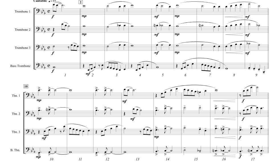 愿你有个美好的小小圣诞 中山佳惠版 长号四重奏 总谱+分谱 有试听